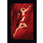 Marilyn Monroe in Red Silk Wall Painting 