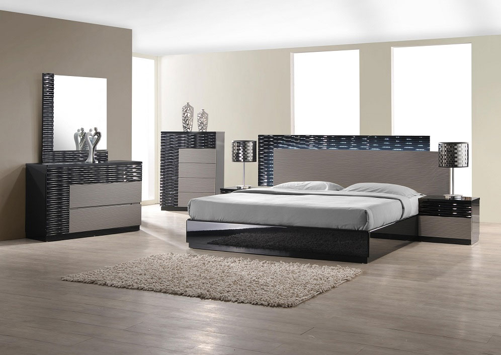 Modern Bedroom Set with LED lighting system | Modern Bedroom Furniture