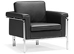 Modern White Leatherette Sofa Set Single
