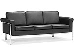 Modern White Leatherette Sofa Set Single