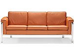 Modern White Leatherette Sofa Set Single