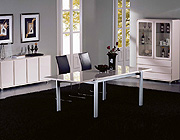 Cosmo Lacquer Extension Dining Table CR