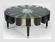 Gold trim coffee table AR170