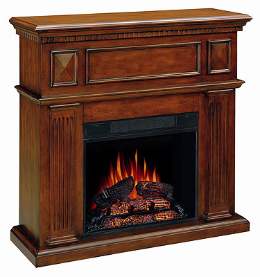 Traditional mahogany fireplace Collins