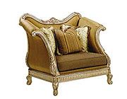 BT 067 Italian Oversized Accent Arm Chair in Gold Finish