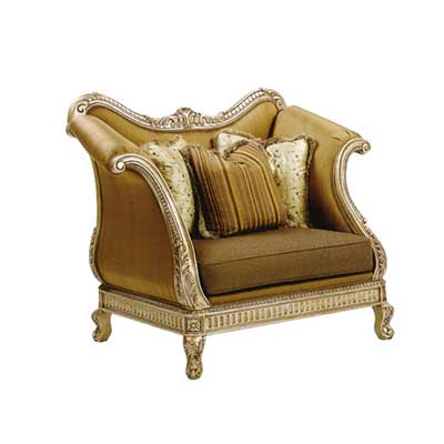 BT 067 Italian Oversized Accent Arm Chair in Gold Finish