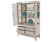 Hollywood Swank Curio with Drawer Base by AICO