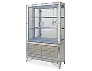 Hollywood Swank Curio with Drawer Base by AICO