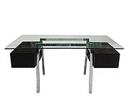 Modern Glass Top Office Desk EStyle 24