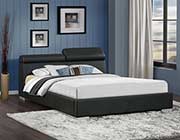 Maeva Upholestered Black Bed HE807