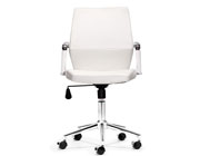 Leatherette office chair in White Z-152