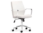 Leatherette office chair in White Z-152