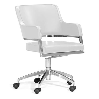 White Swivel Office chair Z-157