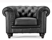 Black Leather Armchair Z100