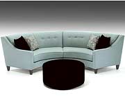 Curved Custom Fabric Sectional Sofa Avelle 531