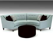 Curved Custom Fabric Sectional Sofa Avelle 531