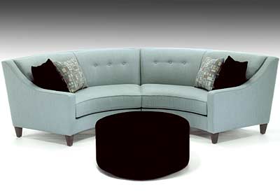 Curved Custom Fabric Sectional Sofa Avelle 531