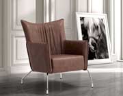 Occasional Leatherette Brown Chair Z509