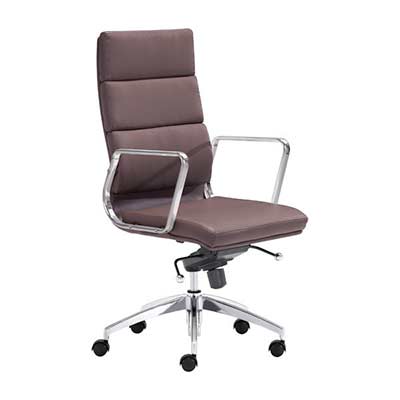 High Back Leatherette office chair Z896 in Espresso