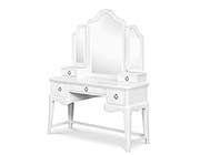 White Vanity Desk with Mirror