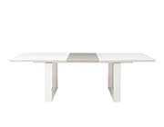Extendible White Lacquer Dining table Nadine