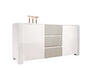 Extendible White Lacquer Dining table Nadine
