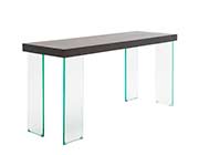 Contemporary Console table with Glass legs Carlo
