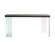 Contemporary Console table with Glass legs Carlo