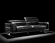 Black Leather sofa Blair by Moroni