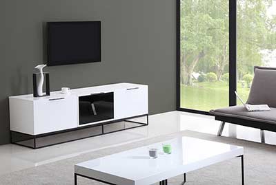 Modern White-Black TV-Stand BM35