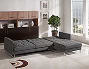 Grey Fabric Sectional Sofa Sleeper DS Copus