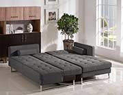 Grey Fabric Sectional Sofa Sleeper DS Copus