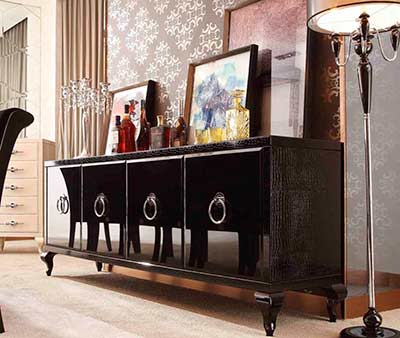 Glamour Black Sideboard