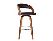 Walnut finish bar stool ArL Shell