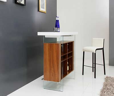 White and Walnut Bar Table VG001