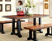 Transitional Tobacco Oak Finish Dining Table FA05