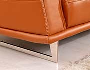 Modern Orange Leather Sofa EF531