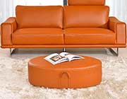 Modern Orange Leather Sofa EF531