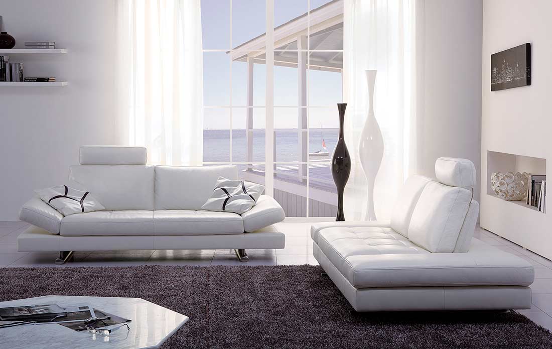 white leather sofa beds