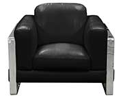 Black Eco Leather Sofa DS 074