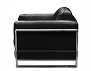 Black Eco Leather Sofa DS 074