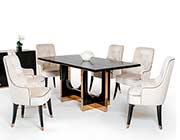 Black Crocodile and Rosegold Dining table VG828