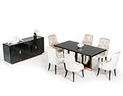 Black Crocodile and Rosegold Dining table VG828