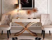 Black Crocodile and Rosegold Dining table VG828