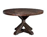 Salvaged Grey Round Dining Table AF 022