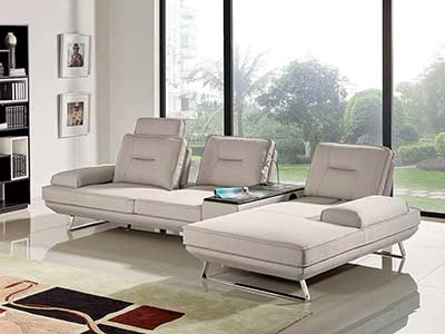 Sand Fabric Sectional Sofa DS 471