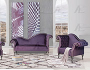 Purple Fabric Sofa Set AE601