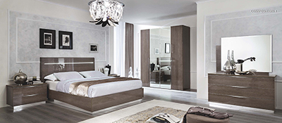 Silver High Gloss Bedroom EF Leena