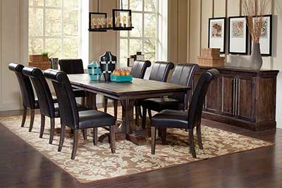 Wilmer Dining Table with Black chairs CO281