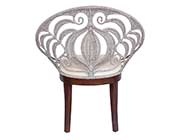 Round Back Rattan Accent Chair NP 104